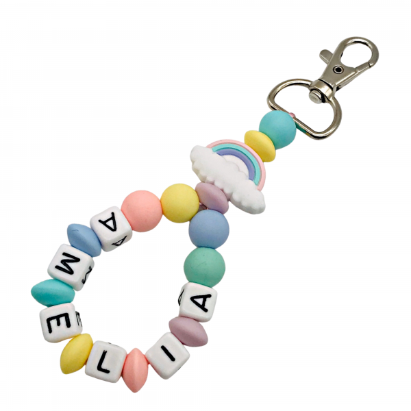 PASTEL RAINBOW KEYRING  PASTEL RAINBOW KEYRING