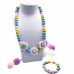 PASTEL WOODEN NECKLACE SET