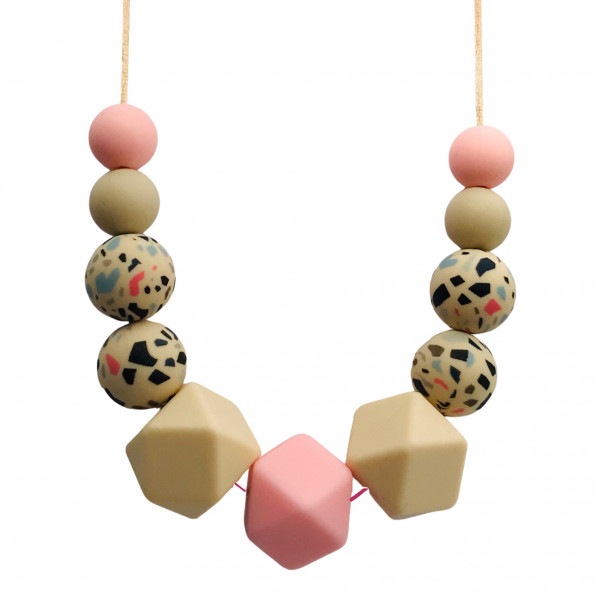 PINK TERRAZZO NECKLACE  PINK TERRAZZO NECKLACE