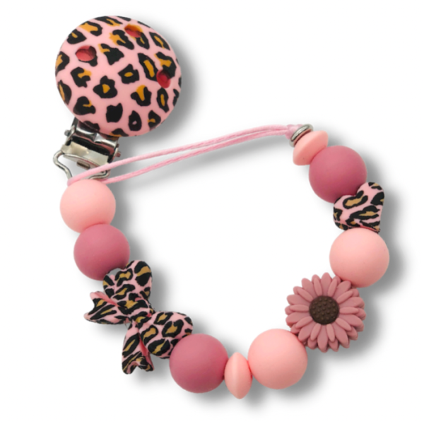 LEOPARD FLOWER CLIP 